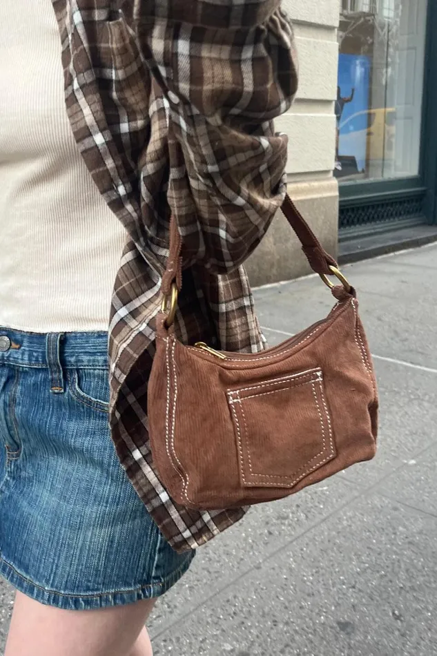 Pocket Purse Brown Women Brandy Melville Bags and Backpacks