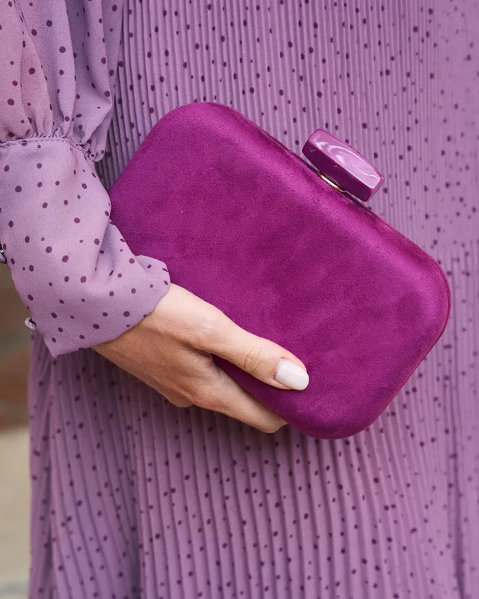 Polin Et Moi Anira Suede Clutch Bougainvillea Women Bags Polin Et Moi Anira Suede Clutch Bougainvillea Women Bags