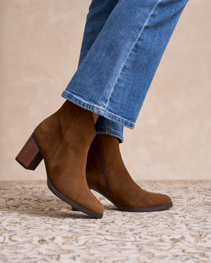 Polin Et Moi Ankle Boots Alea Heel Leather Women Ankle Boots