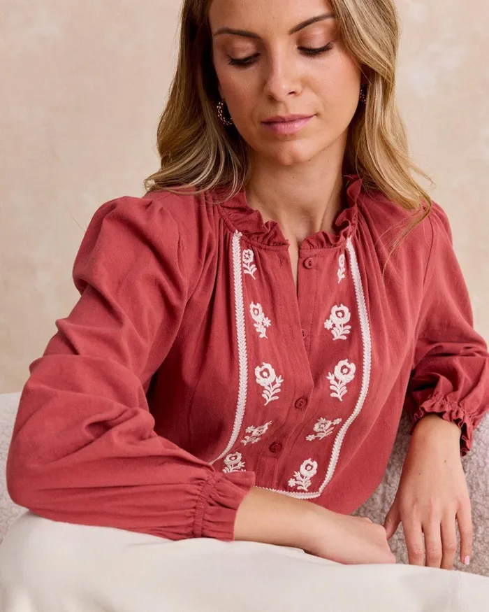 Polin Et Moi Antara Embroidered Blouse Makeup Women Blouses And Shirts Polin Et Moi Antara Embroidered Blouse Makeup Women Blouses And Shirts
