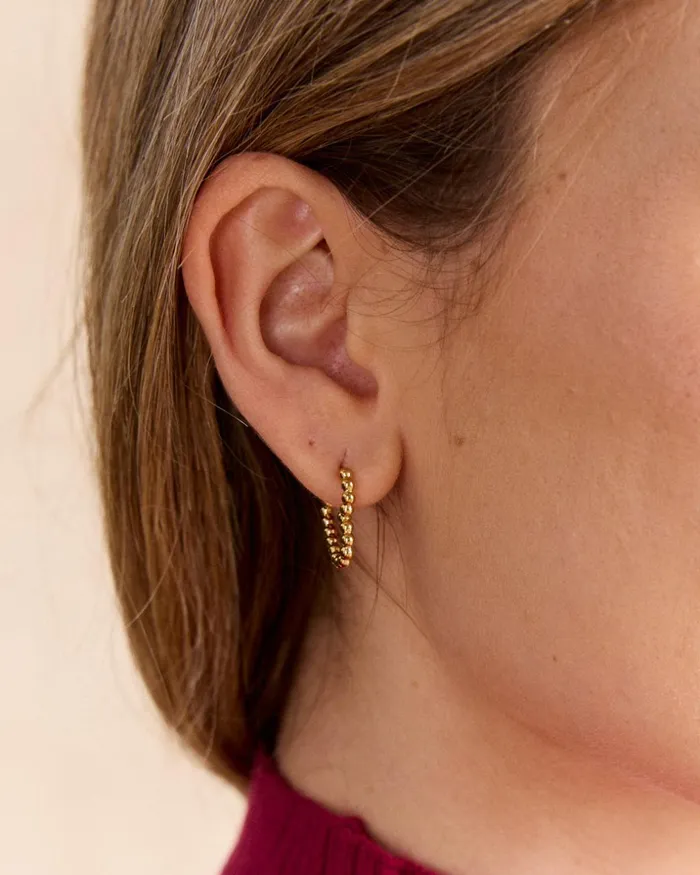 Polin Et Moi Corina Heart Earring Gold Women Jewelry
