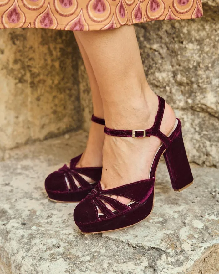 Polin Et Moi Cruce Bilonia Shoe Bordeaux Women Heels