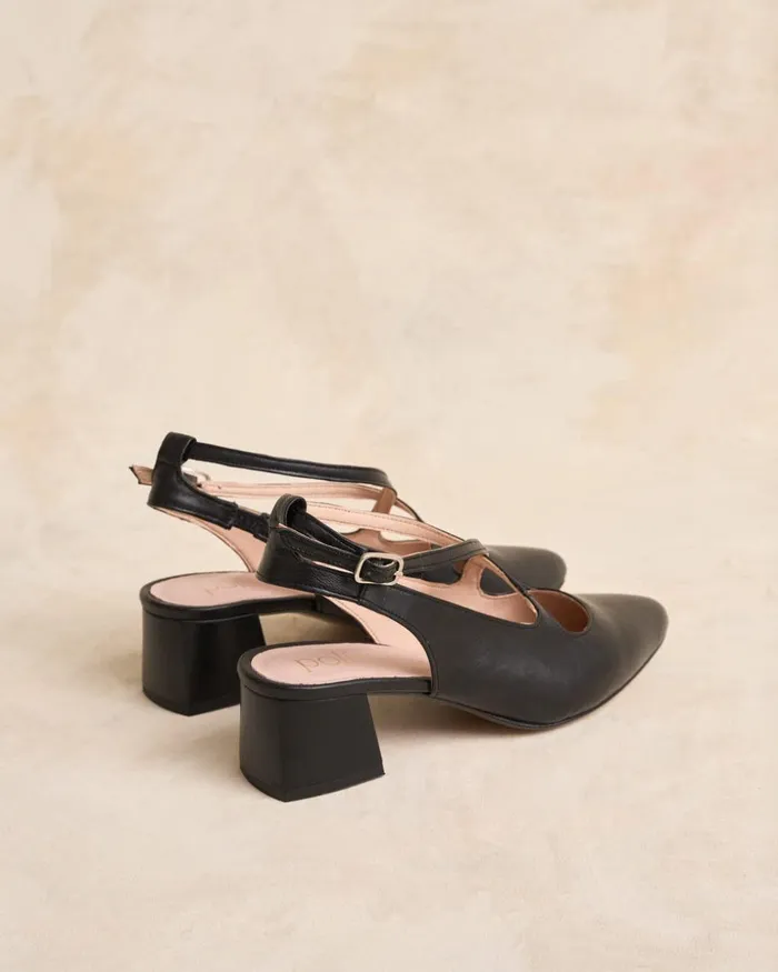Polin Et Moi Iria Slingback Shoe Black Women Heels
