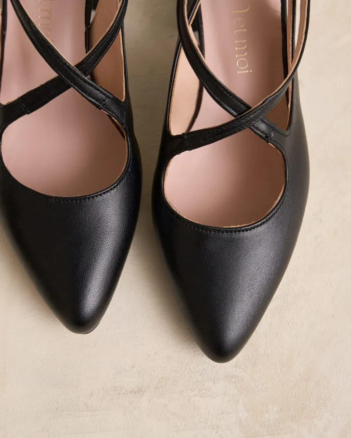 Polin Et Moi Iria Slingback Shoe Black Women Heels