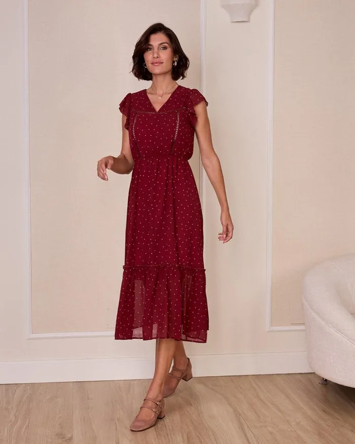 Polin Et Moi Lunari Mid Lenght Dress Cherry Women Dresses And Jumpsuits Polin Et Moi Lunari Mid Lenght Dress Cherry Women Dresses And Jumpsuits