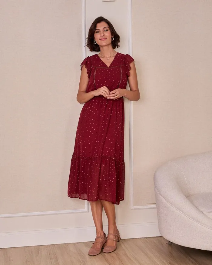 Polin Et Moi Lunari Mid Lenght Dress Cherry Women Dresses And Jumpsuits Polin Et Moi Lunari Mid Lenght Dress Cherry Women Dresses And Jumpsuits