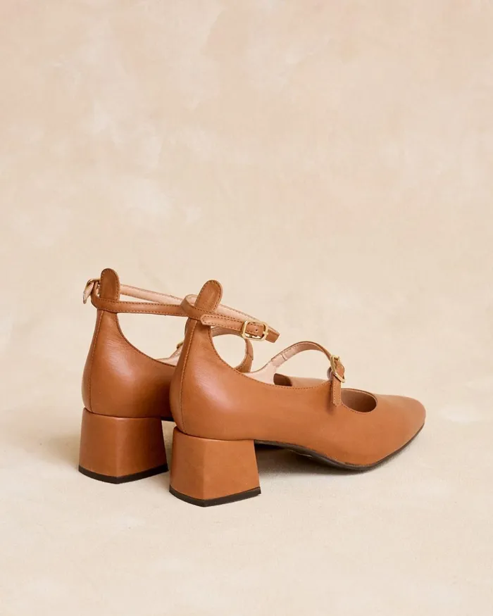 Polin Et Moi Mary Jane Leather Poplin Leather Women Heels Polin Et Moi Mary Jane Leather Poplin Leather Women Heels