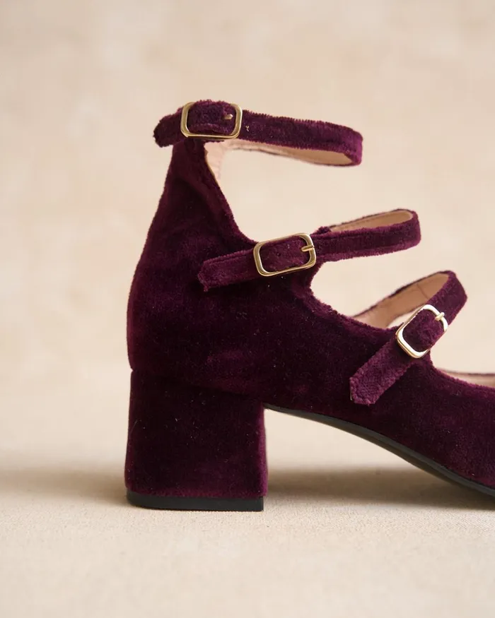 Polin Et Moi Mary Jane Marielo Buckle Eggplant Women Heels Polin Et Moi Mary Jane Marielo Buckle Eggplant Women Heels