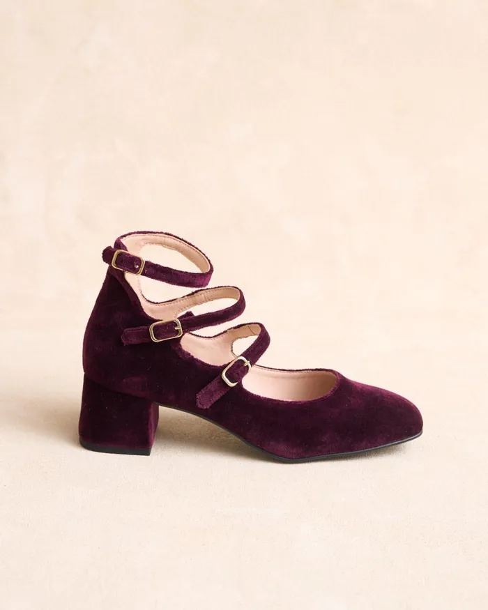 Polin Et Moi Mary Jane Marielo Buckle Eggplant Women Heels Polin Et Moi Mary Jane Marielo Buckle Eggplant Women Heels