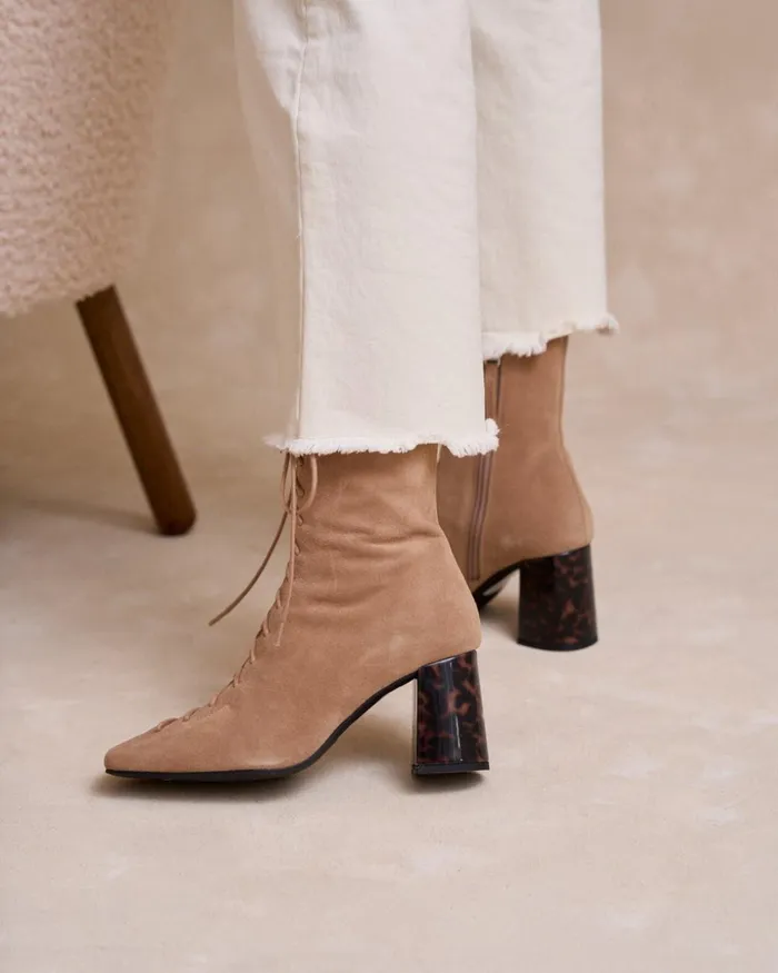 Polin Et Moi Pidrina Laces Ankle Boots Camel Women Ankle Boots Polin Et Moi Pidrina Laces Ankle Boots Camel Women Ankle Boots