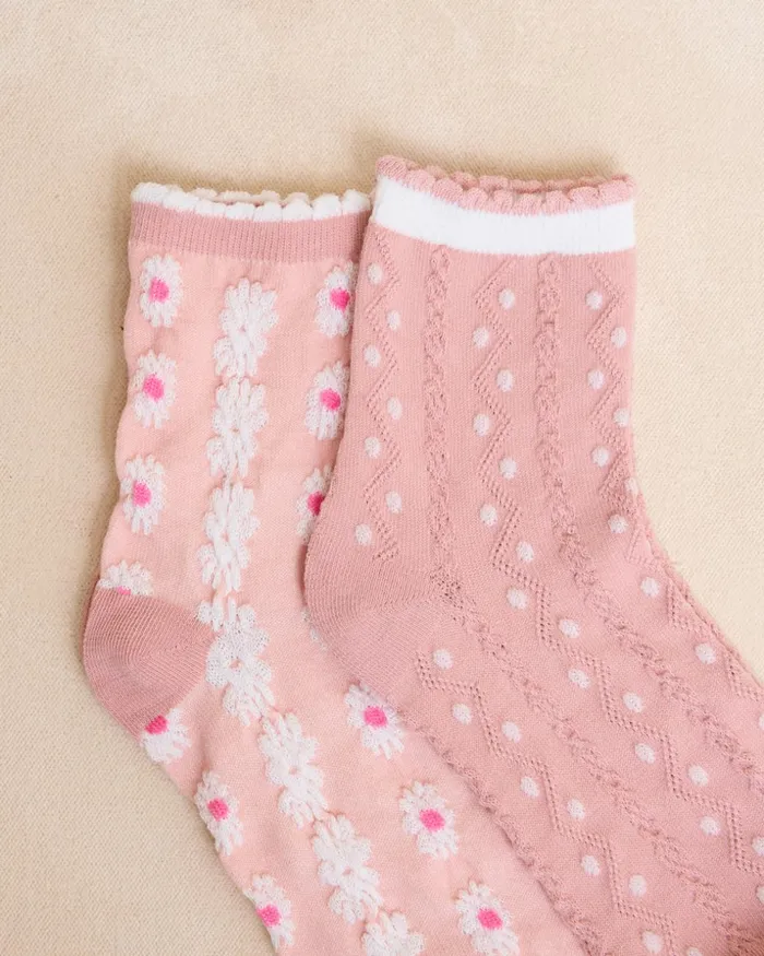 Polin Et Moi Pure Ankle Socks Pack Rose Women Socks