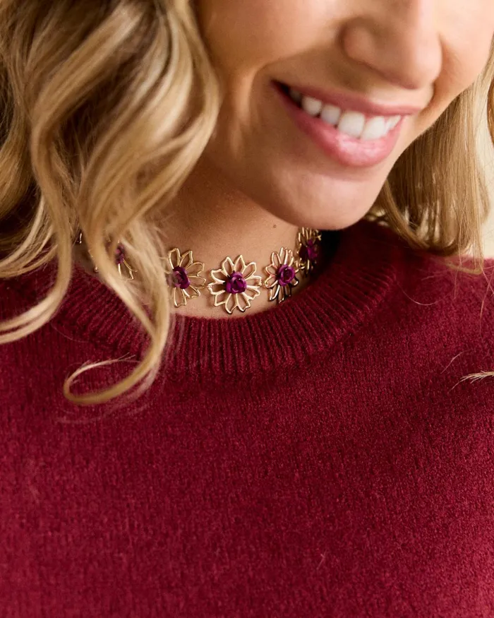 Polin Et Moi Rosara Flowers Necklace Cherry Women Jewelry Polin Et Moi Rosara Flowers Necklace Cherry Women Jewelry
