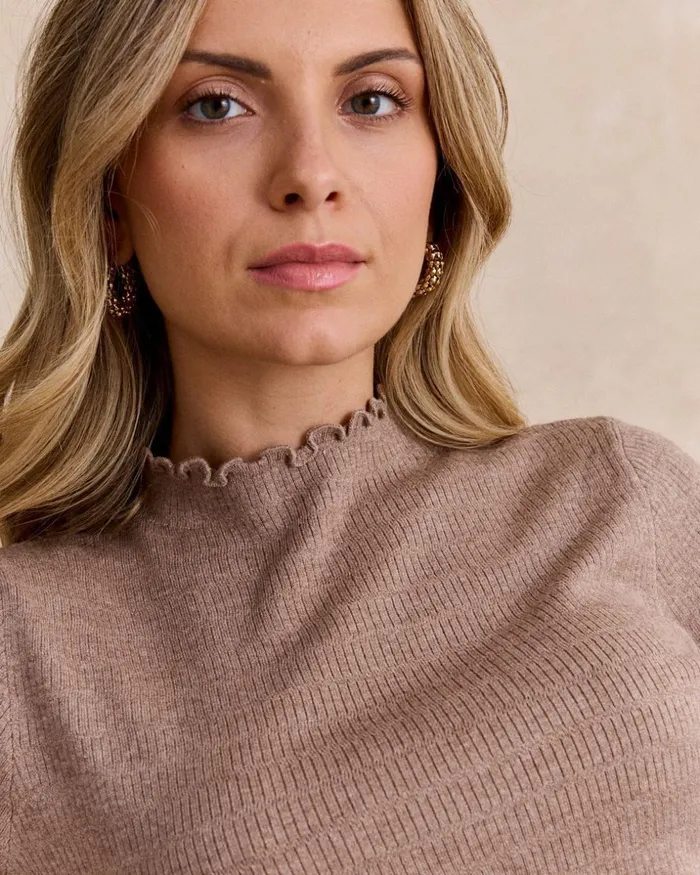 Polin Et Moi Sweater Fino Pilpina Taupe Women Cardigans And Sweaters Polin Et Moi Sweater Fino Pilpina Taupe Women Cardigans And Sweaters