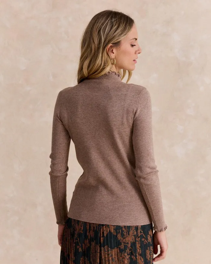 Polin Et Moi Sweater Fino Pilpina Taupe Women Cardigans And Sweaters Polin Et Moi Sweater Fino Pilpina Taupe Women Cardigans And Sweaters