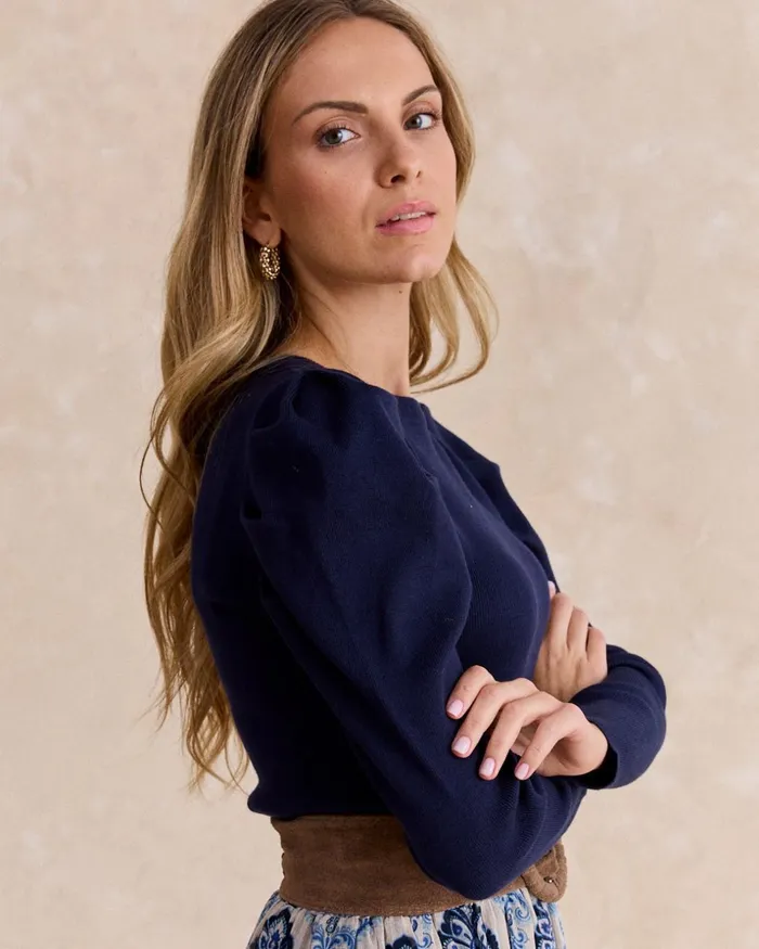Polin Et Moi Sweater Knitted Cofina Marine Women Cardigans And Sweaters Polin Et Moi Sweater Knitted Cofina Marine Women Cardigans And Sweaters