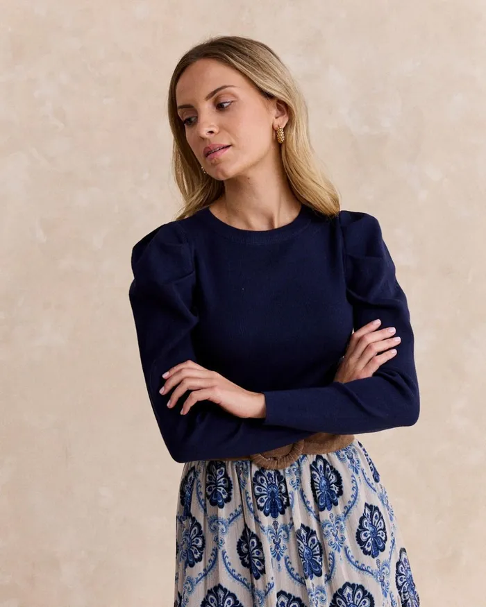 Polin Et Moi Sweater Knitted Cofina Marine Women Cardigans And Sweaters Polin Et Moi Sweater Knitted Cofina Marine Women Cardigans And Sweaters