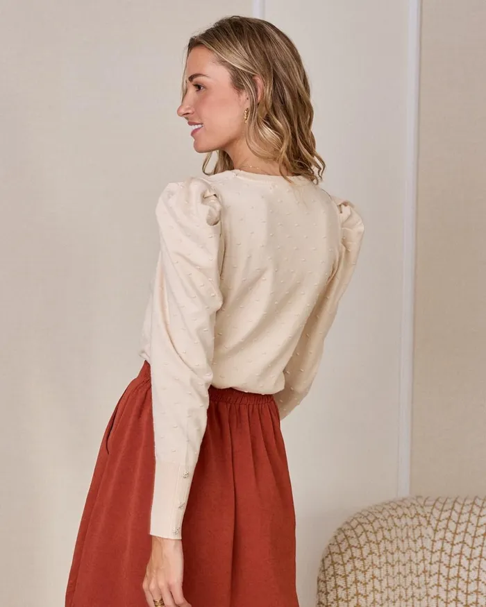 Polin Et Moi Sweater Knitted Kathi Beige Women Cardigans And Sweaters Polin Et Moi Sweater Knitted Kathi Beige Women Cardigans And Sweaters