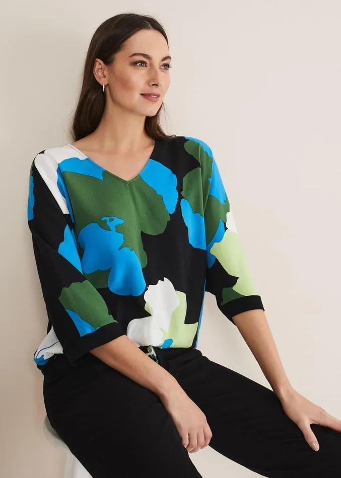 Posey Woven Front Top Multicoloured Women Phase Eight Tops and TShirts
