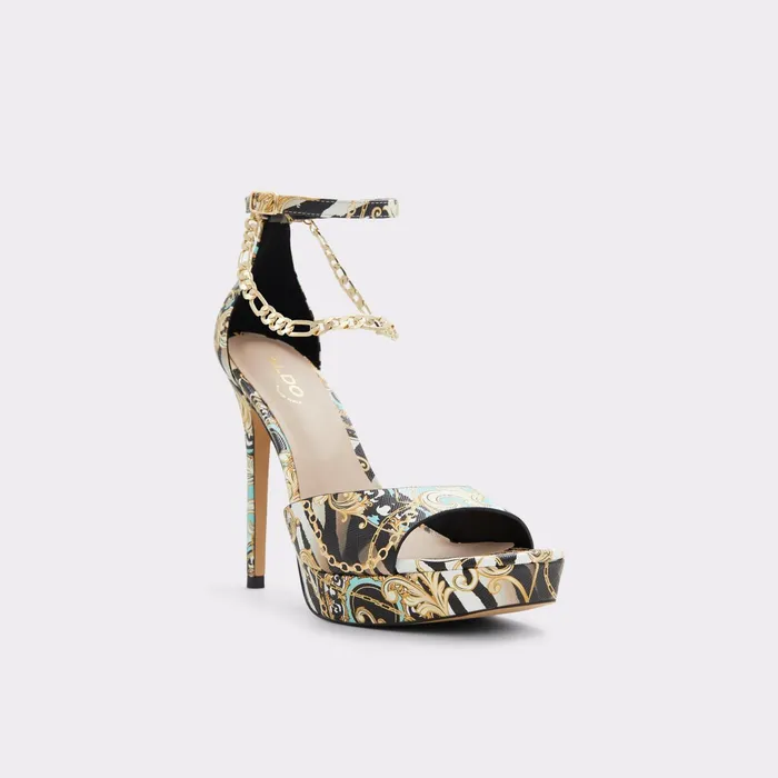 Prisilla Black Multi Women ALDO Heels