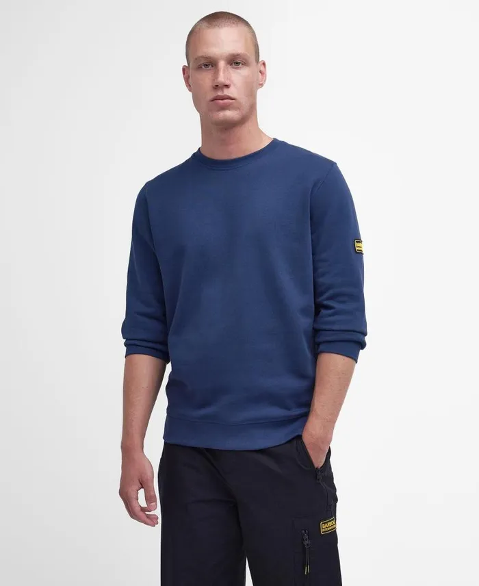 Racer Badge Sweatshirt Classic Black Men Barbour Hoodies and Sweatshirts