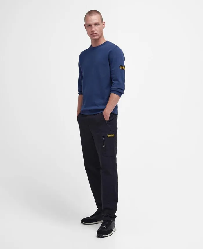 Racer Badge Sweatshirt Classic Black Men Barbour Hoodies and Sweatshirts