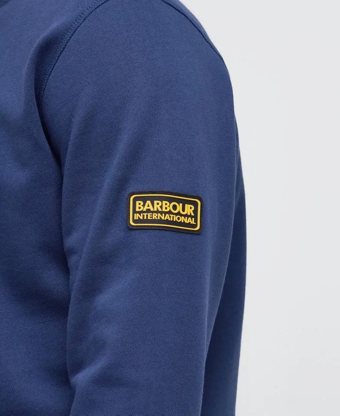 Racer Badge Sweatshirt Classic Black Men Barbour Hoodies and Sweatshirts
