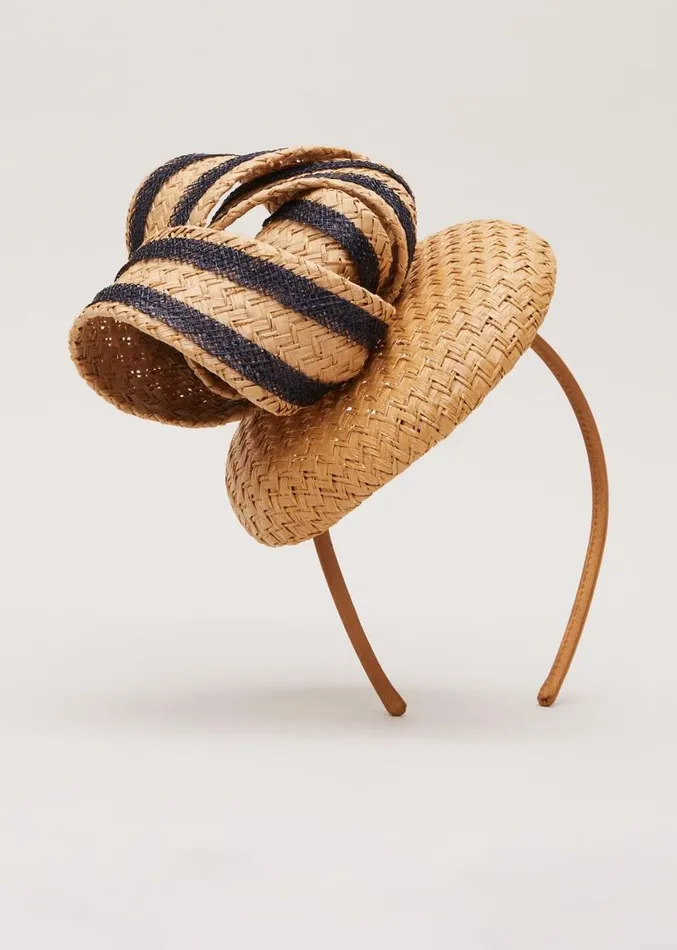 Raffia Twist Pillbox Natural Women Phase Eight Fascinators and Hats