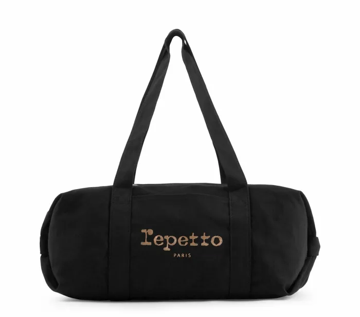 Repetto Womens Dance Bags Cotton Duffle Bag Size M Black Gift for Friend