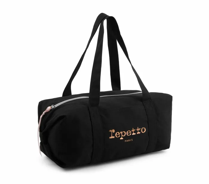 Repetto Womens Dance Bags Cotton Duffle Bag Size M Black Gift for Friend