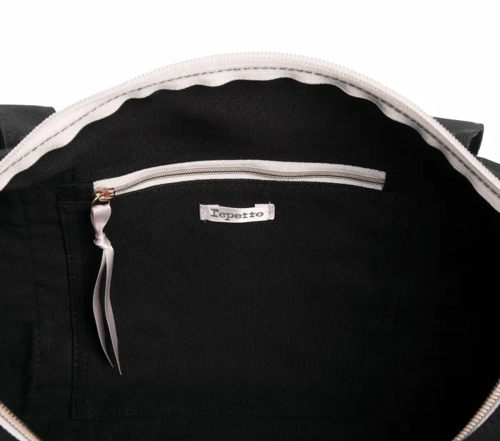 Repetto Womens Dance Bags Cotton Duffle Bag Size M Black Gift for Friend