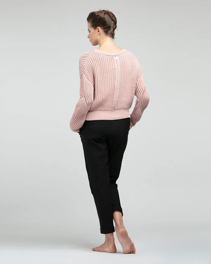 Repetto Womens Knit and Sweats 3D Knit Sweater Blush Pink