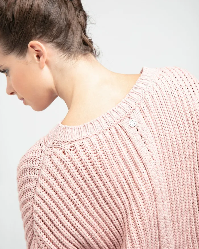 Repetto Womens Knit and Sweats 3D Knit Sweater Blush Pink