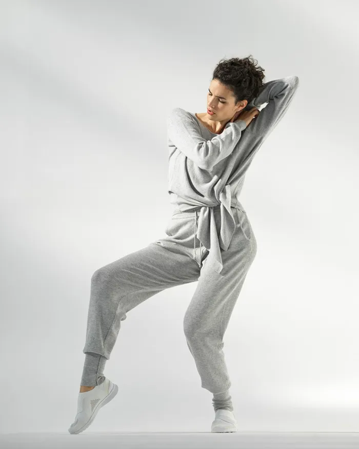 Repetto Womens Knit and Sweats Knitted WrapOver Textured Light Grey