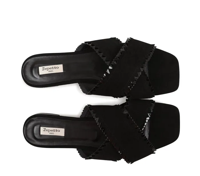 Repetto Womens Sandals Poline Mules Black Gift 4 You