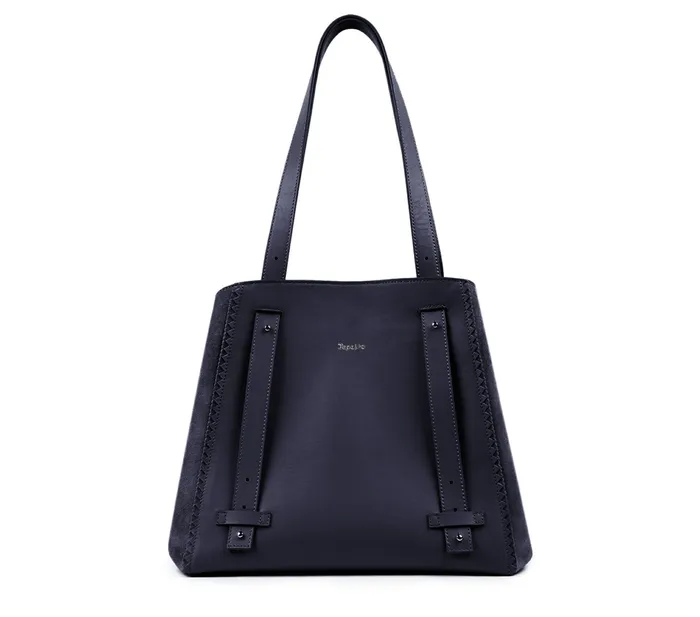 Repetto Womens Shoulder Bags Double Vie Bag Navy Blue Popular
