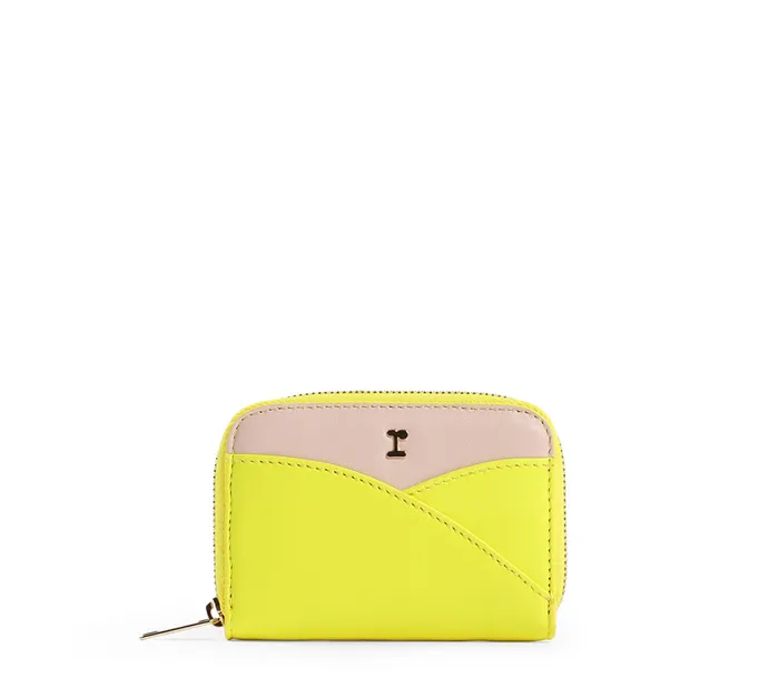 Repetto Womens Small Leather Goods Zippered Wallet Yellow Poussin On Sale