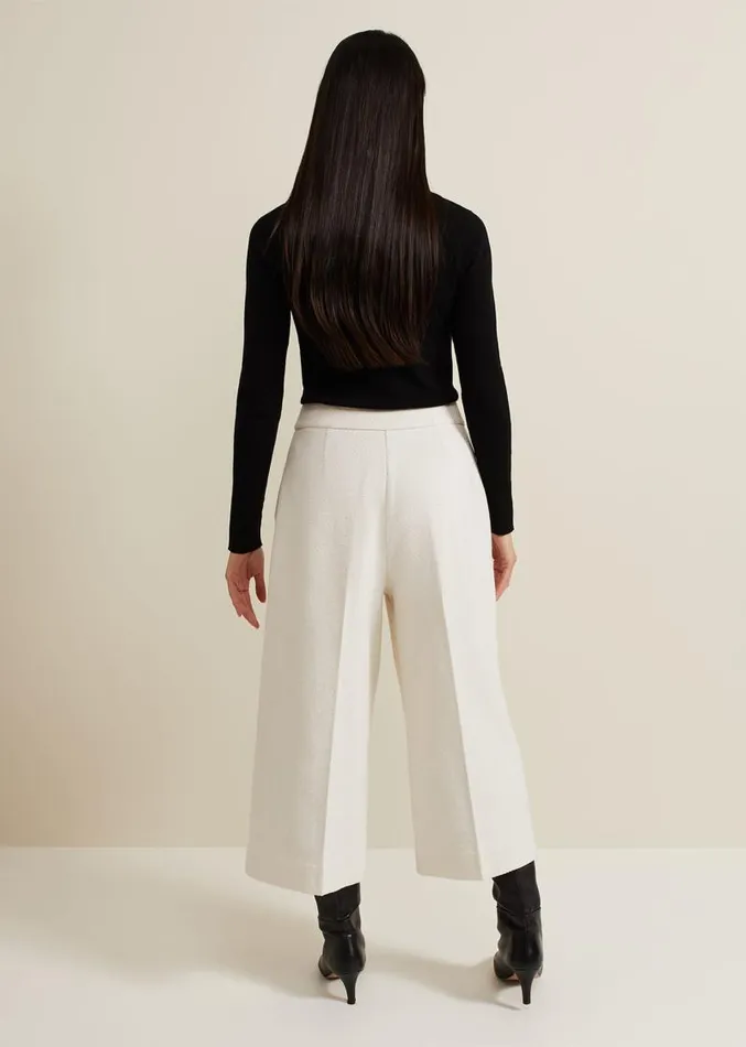 Ripley Boucle Culotte Ivory Women Phase Eight Trousers