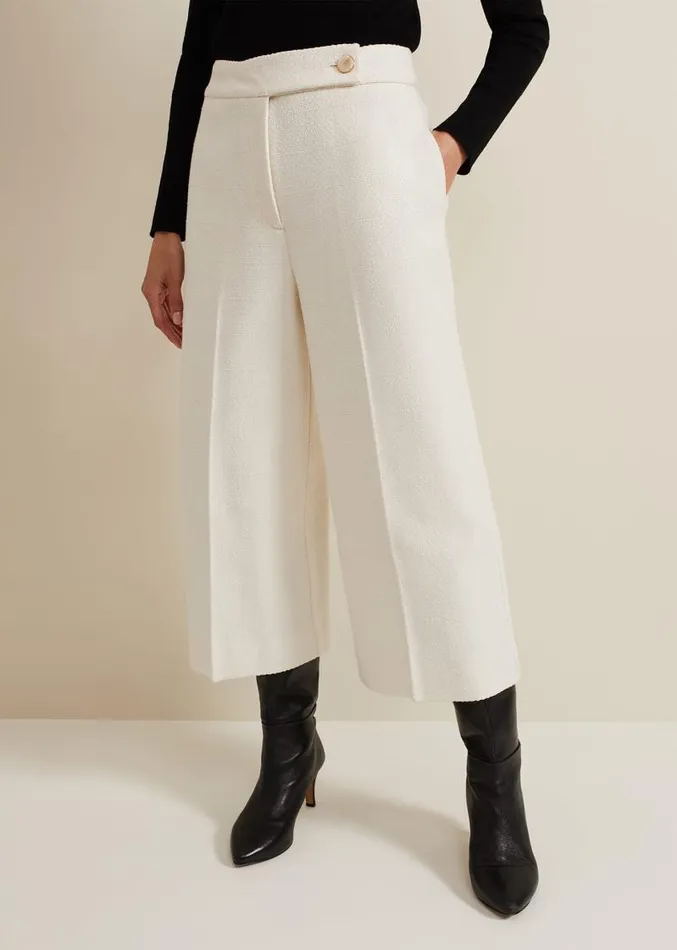 Ripley Boucle Culotte Ivory Women Phase Eight Trousers