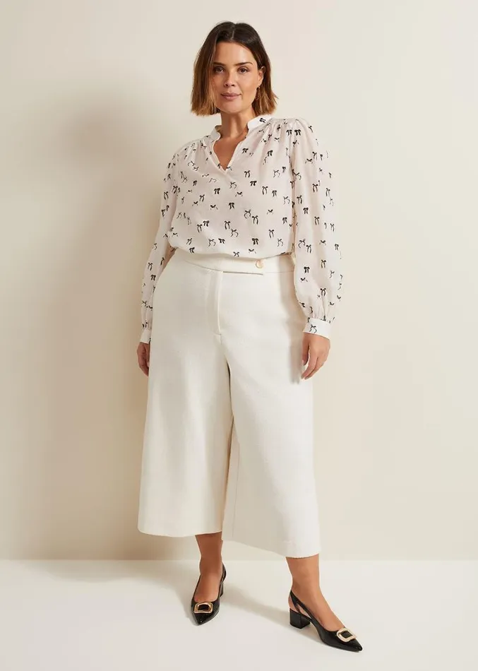 Ripley Boucle Culotte Ivory Women Phase Eight Trousers