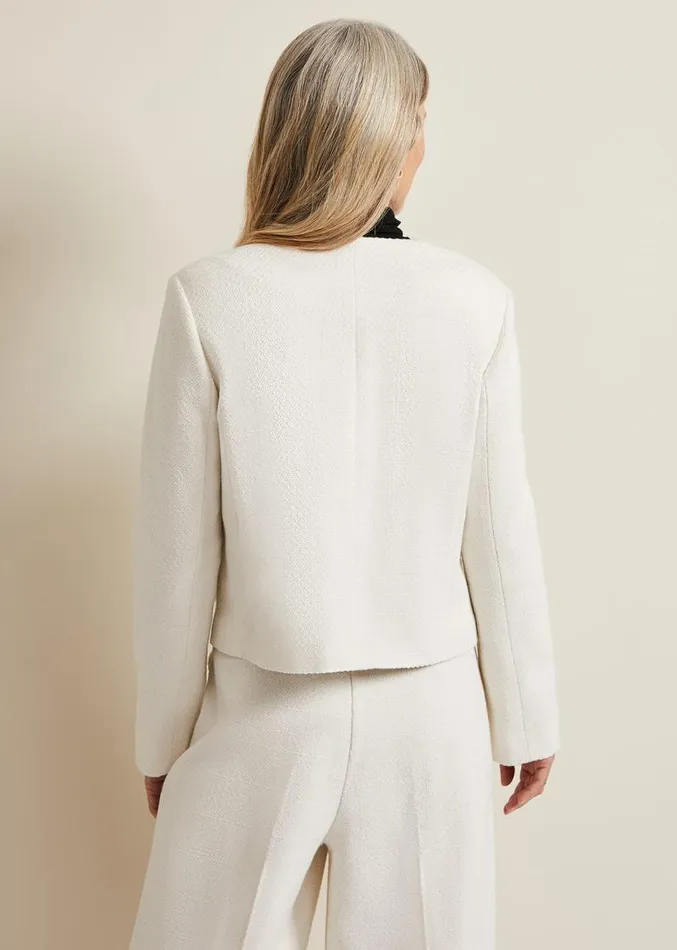 Ripley Boucle Jacket Ivory Women Phase Eight Jackets