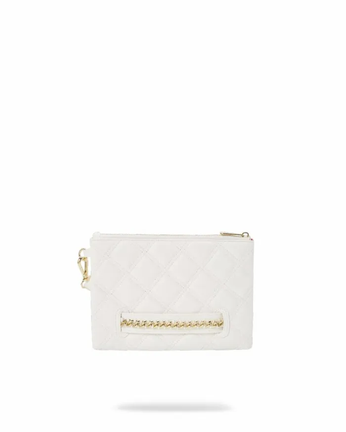 RIVIERA LE BLANC GOLD CHAIN SHARK CROSSOVER CLUTCH Bags SPRAYGROUND