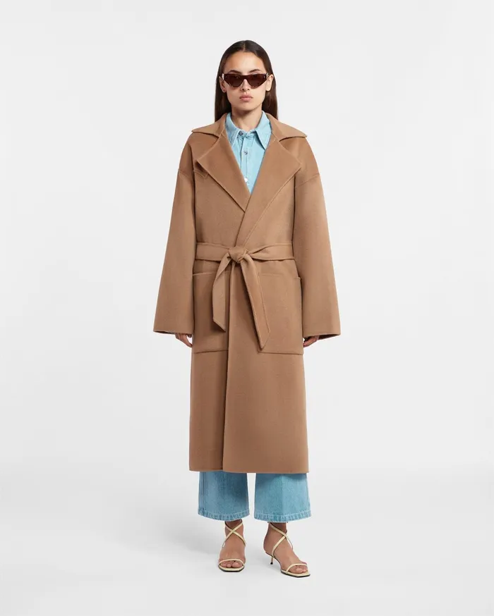 Robe Coat Camel Women Nanushka Outerwear