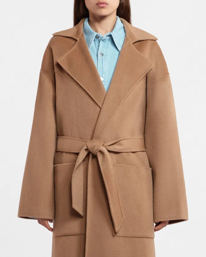 Robe Coat Camel Women Nanushka Outerwear