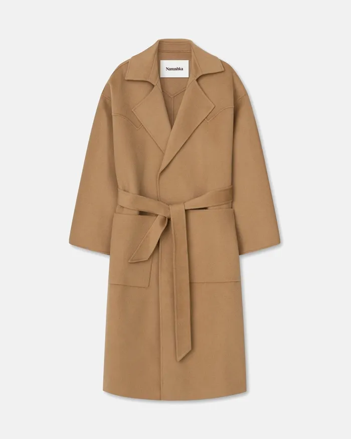 Robe Coat Camel Women Nanushka Outerwear