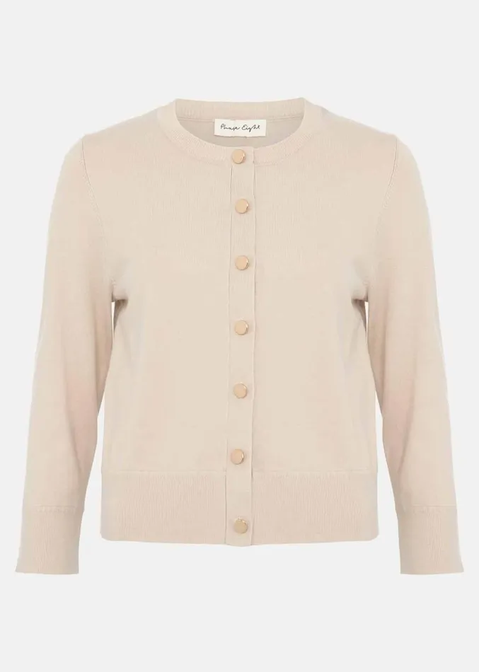 Robin Button Through Cardigan Stone Women Phase Eight Knitwear