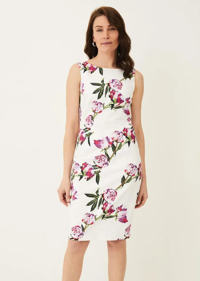 Rochella Peony Print Dress Ivorymulti Women Phase Eight Dresses