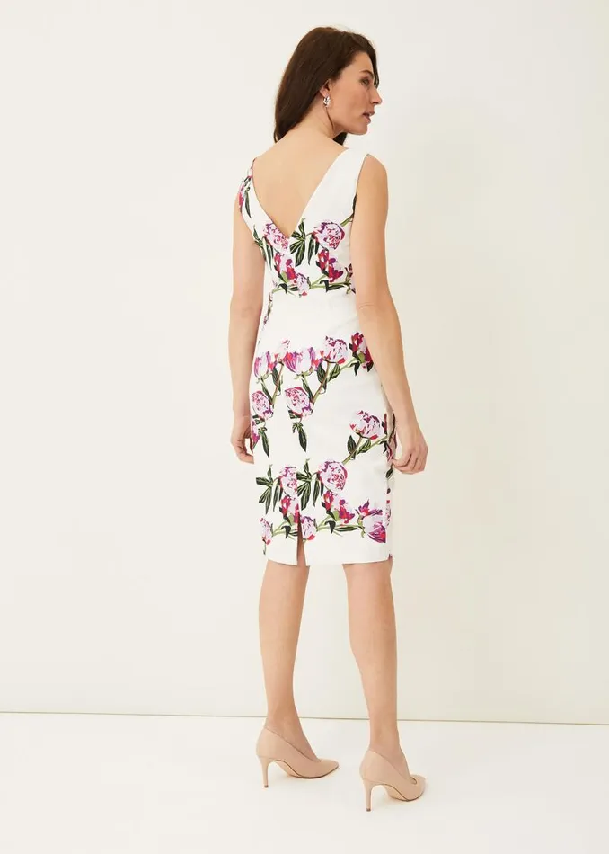 Rochella Peony Print Dress Ivorymulti Women Phase Eight Dresses
