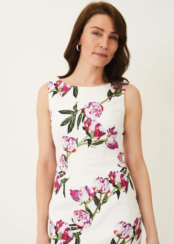 Rochella Peony Print Dress Ivorymulti Women Phase Eight Dresses