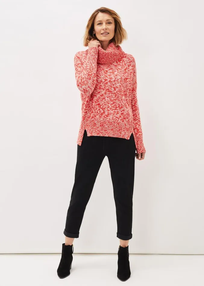 Rosia Melange Chunky Knit Jumper Redmulti Women Phase Eight Knitwear