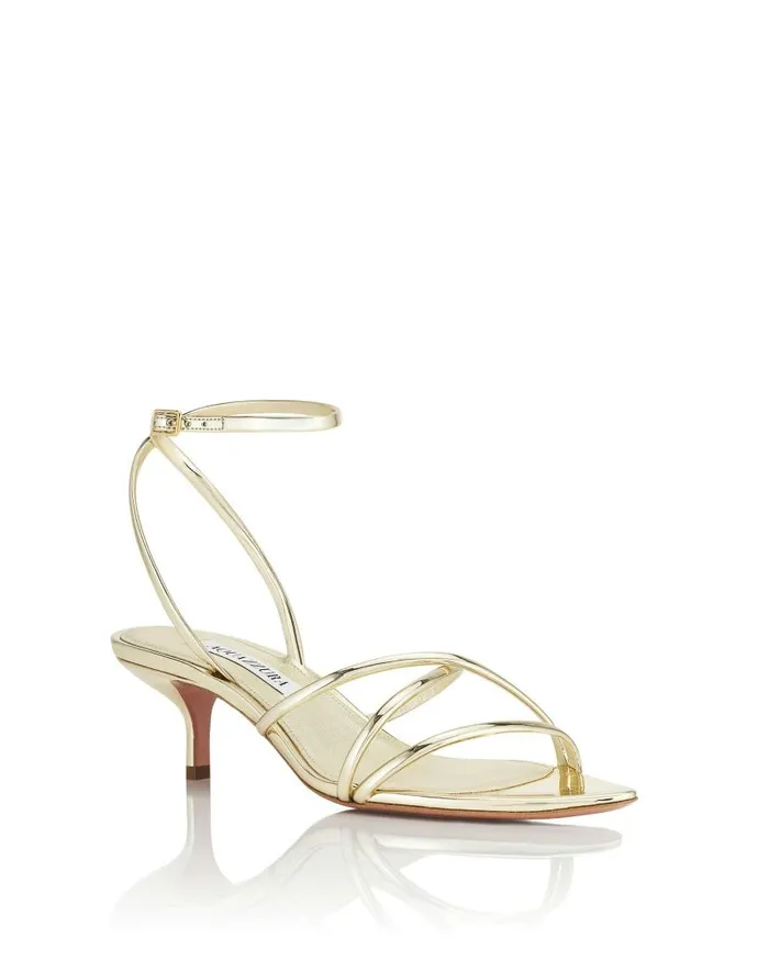 Roy Sandal 50 Gold Women Aquazzura Sandals Roy Sandal 50 Gold Women Aquazzura Sandals